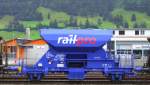 Ein privater Schotterwagen Fccpps der Firma railpro, aufgenommen in Frutigen am 02.08.2007