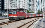 ÖBB 1144 222 fuhr mit einen regionalzug zum wiener hauptbahnhof,09.05.24