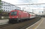 ÖBB 1216 234 durchfahrt Praha-Liben am 13 Mai 2012.