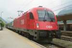 Am 21 Mai 2009 steht ÖBB 1216 149 mit RB in Jesenice in Slowenien.