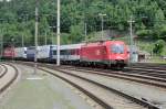 BB 1216 021 treft am 3 Juni 2015 in Schwarzach Sankt-Veit ein.