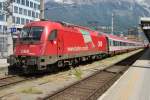 ÖBB 1216 016 steht am 5 Juni 2015 in Innsbruck Hbf.