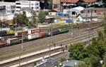 ÖBB Bahngelände Kufstein von der Festung Kufstein aus gesehen am 12.08.2022.