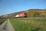 1016 017-4 zieht mit einem gemischten Güterzug bei Thüngersheim in Richtung Süden. 27.10.24