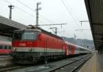 BB 1144 222 mit IC 515 nach Graz kurz vor der Abfahrt in Innsbruck.