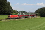 1116 131 aus Salzburg kommend am 7. August 2024 bei Axdorf.