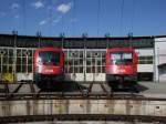 Die 1116 229 und die 1216 143 am 28.03.2009 in Salzburg.