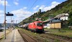 ÖBB 1116 145-4 REV/Lz/27.02.23 mit Öler gen Rüdesheim. Kaub 08.08.2024