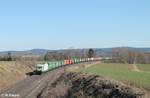 ER20-01 alias 223 102-5 ex OHE zieht bei Unterthölau den Wiesau - Hamburg Containerzug gen Norden.