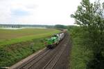 G1700.02 und 193 218   Ludwig van Beethoven  mit dem Hackschnitzelzug aus Wiesau bei Oberteich.