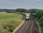 ER20-02 mit dem Wiesauer Kistenzug nach Hamburg bei Oberteich.