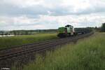 G1700 02 mit einem leeren Rundholztranpostzug nach Nürnberg bei Oberteich.