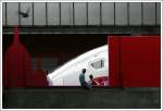 Der TGV zu seinem Vorstellungsbesuch im Stuttgarter Hauptbahnhof.