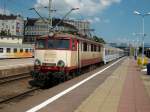 Polnische EP07-1010,am 31.Juli 2010,im Bahnhof Szczecin Glowny.