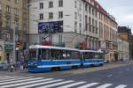 STRASSENBAHNBETRIEBE IN POLEN Strassenbahn BRESLAU Die modernisierten 105Na Motorwagen 2522 und 2591 in Doppeltraktion aufgenommen am 18.