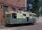 STRASSENBAHNBETRIEBE IN POLEN  Historische Strassenbahnen LODZ  Der Arbeitstriebwagen 22101 vor dem Trammuseum Lodz aufgenommen am 20.