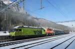 (283'512) - BLS-Lokomotive - Nr. 5 - am 25. Dezember 2025 im Bahnhof Kandersteg