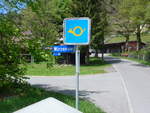 (205'649) - Hinweistafel auf die Bergpoststrasse am 30.