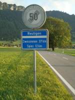 (134'649) - Ortsende von Reutigen + Ende der H�chstgeschwindigkeit am 2.