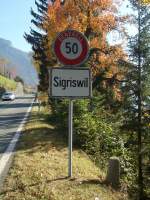 (136'684) - Ortsbeginn von Sigriswil + H�chstgeschwindigkeit am 31.