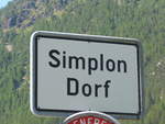 (208'367) - Ortstafel von Simplon Dorf am 3. August 2019