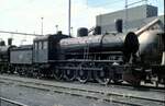 SJ Dampflok Typ E II der Kriegsreserve mit Innenzylindern im TGOJ Eisenbahnmuseum in Grängesberg am 08.08.1994.