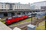 Die DSB ME 1536 (92 86 0001 536-8 DK-DSB) erreicht am 20 März 2019 mit einem Doppelstock-Regionalzug den  Hauptbahnhof Kopenhagen (Københavns Hovedbanegård).