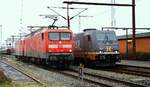 DB 112 166 + WFL 112 159 sowie HCR 241.004, Pattburg/DK 05.02.2023