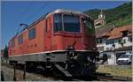 Ziemlich Bildfüllend zeigt sich die SBB Re 4/4 I 11153 als Lokzug bei Ligerz auf der Fahrt nach Biel/Bienne. (Die Lok hatte vorgänig einen Domino B und ABt nach Yverdon gebracht.) 

11. Juli 2025
