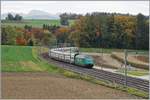 Die SBB Re 460 007-4  Vaudoise  ist mit dem IC 1 717 von Genève Aéroport nach St.Gallen kurz nach Oron unterwegs.