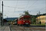 RhB ABe 4/4 N° 35 bei der Museumsbahn Blonay - Chamby in Blonay¨.