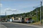 Der alte Leuckerbadbahn LLB Treibwagen seiner Strecke seit vielne Jahren beraubt (Buserstatz) ist hin und wieder bei der B-C im Einsatz.