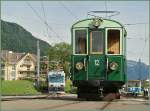 CEV Be 2/4 72 und BC Musemsbahn Triebwagen in Blonay.