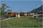 50 Jahre Blonay Chamby - MEGA BERNINA FESTIVAL die RhB  Ge 4/4 182 und der ABe 4/4 35 mit dem Riviera Belle Epoque Zug auf der Fahrt von Chaulin nach Montreux bei Châtelrad VD  15.