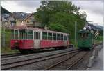 CEV Bt 222 und ein Blonay-Chamby Tram in Bloany.