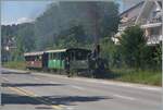 Die LEB G 3/3 N° 5 (Baujahr 1890) der Blonay-Chamby Bahn hat Blonay verlassen und ist nun auf dem Weg nach Chamby.