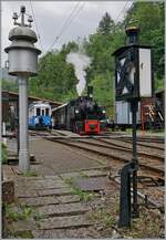Die SEG G 2X 2/2 105 der Blonay-Chamby Bahn ist mit ihrem Dampfzug in Chaulin Musée angekommen. 

15. Juni 2025 