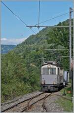 Les chemins de fer disparus - Die verschwundenen Bahnen (LLB 1915- 1967) Der Leuk Leukerbad Bahn Triebwagen mit der Anschrift ABDeh 2/4 N° 10 erreicht Chamby. 

14. September 2025