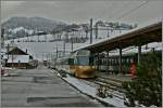 Ein MOB GoldenPass Panoramic Express erreicht die Endstation Zweisimmen.