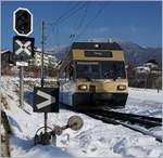 Der CEV MVR GTW Be 2/6  Blonay  erreicht St-Légier Gare.