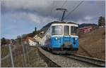 Noch fahren die formschönen und so typischen MOB ABDe 8/8, wenn meist nur noch im Lokalverkehr von Montreux: Der ABDe 8/8 4004 Fribourg kurz nach Planchamp auf dem Weg nach Montreux.