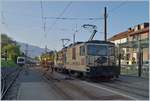 Die MOB GDe 6001 wartet in Blonay auf die Abfahrt nach Chamby.