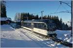 Als Testzug ist der ABeh 2/6 7501  La Chiesaz St-Légeier  auf dem Les Pléiades unterwegs.