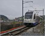 Ein TPF Regionalzug auf dem Weg nach Châtel St-Denis kurz vor seinem Ziel.