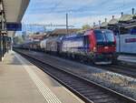 Ganz neu ist die SBB Cargo 193 063. Mit ihrem Güterzug wartet die Lok in Vevey auf die Weiterfahrt.
25. Okt. 2024