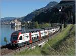 Der SBB RABe 511 030 als RE auf dem weg nach St-Maurice beim Château de Chillon.