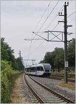 Nur an den Wochenenden verkehren die Thurbo RABe 526 als S 7 zwischen Romanshorn (CH) und Lindau Reutin (D) via Bregenz. (AUT), hier im Bahnhofvorfeld von Bregenz. 

18. Juni 2023