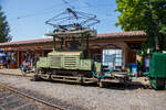 Mit einem 1m�-Wassertank und einer Motorspritze ausgestatte, als L�schzug, der Te 2/2 926 der Museumsbahn Blonay-Chamby, ex VBZ (Verkehrsbetriebe Z�rich) Schienentraktor Xe 2/2 – 1926, ex Xe 2/2