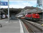Die SBB Aem 940 025 (Aem 91 85 4 940 025-0 CH-SBB I) wartet mit dem mächtigen Rhomberg Sersa KRC 1200 Kranwagen (CH RSRM99 85 9219 102-2) und zwei Begleitwagen (33 85 4505 172-8 TEN-CH WASCO Sgmmns und 33 85 4505 173-6 TEN CH-WASCO Sgmmns) in Lausanne auf die Weiterfahrt.
Links im Bild ist noch ein TGV (Lyria) zu erkennen. 

24. April 2025