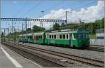 Der BAM/MBC Regionalzug von Biere nach Morges erreicht sein Zielbahnhof.
30. Mai 2014